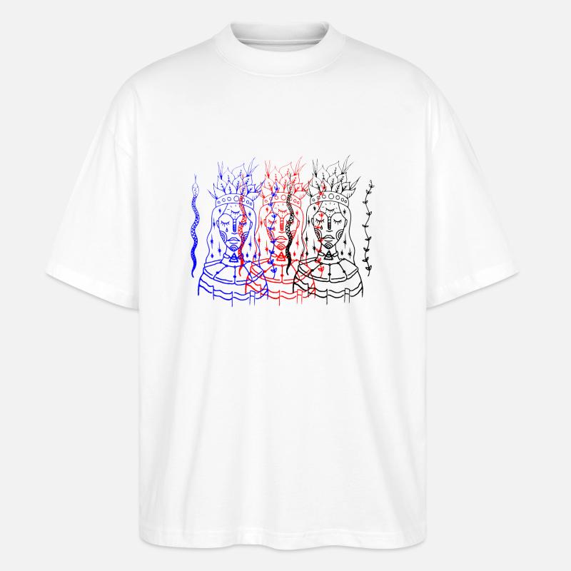 Aztecqueen - Stanley/Stella Oversized Unisex Bio T-Shirt Blaster 2.0 - Weiß