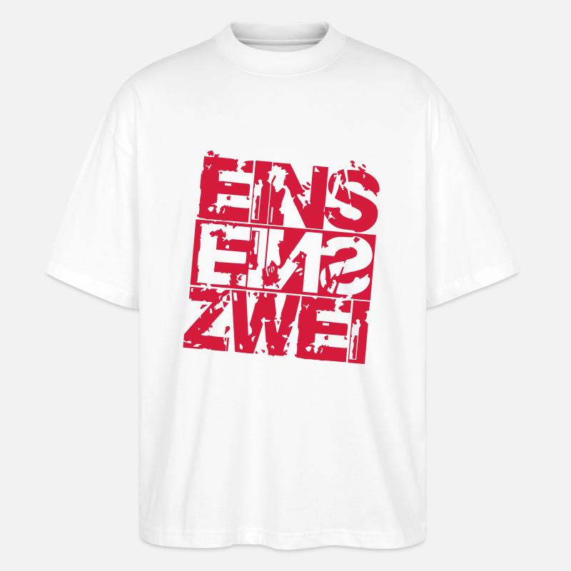 einseinszwei - Stanley/Stella Oversized Unisex Bio T-Shirt Blaster 2.0 - Weiß