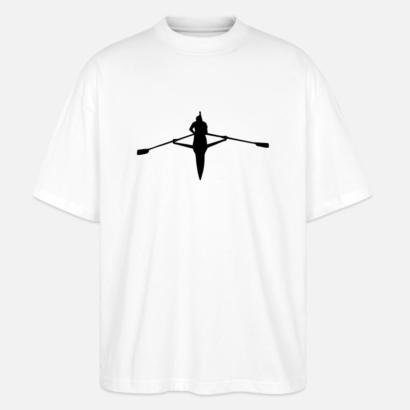 Rowing Single Silhouette - T-shirt bio Blaster 2.0 coupe oversize Stanley/Stella Unisexe - blanc