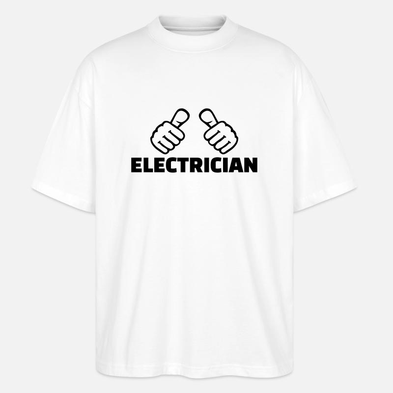 Elektriker - Stanley/Stella Oversized Unisex Bio T-Shirt Blaster 2.0 - Weiß