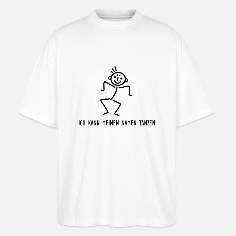 Strichmännchen Waldorfschule - Stanley/Stella Oversized Unisex Bio T-Shirt Blaster 2.0 - Weiß