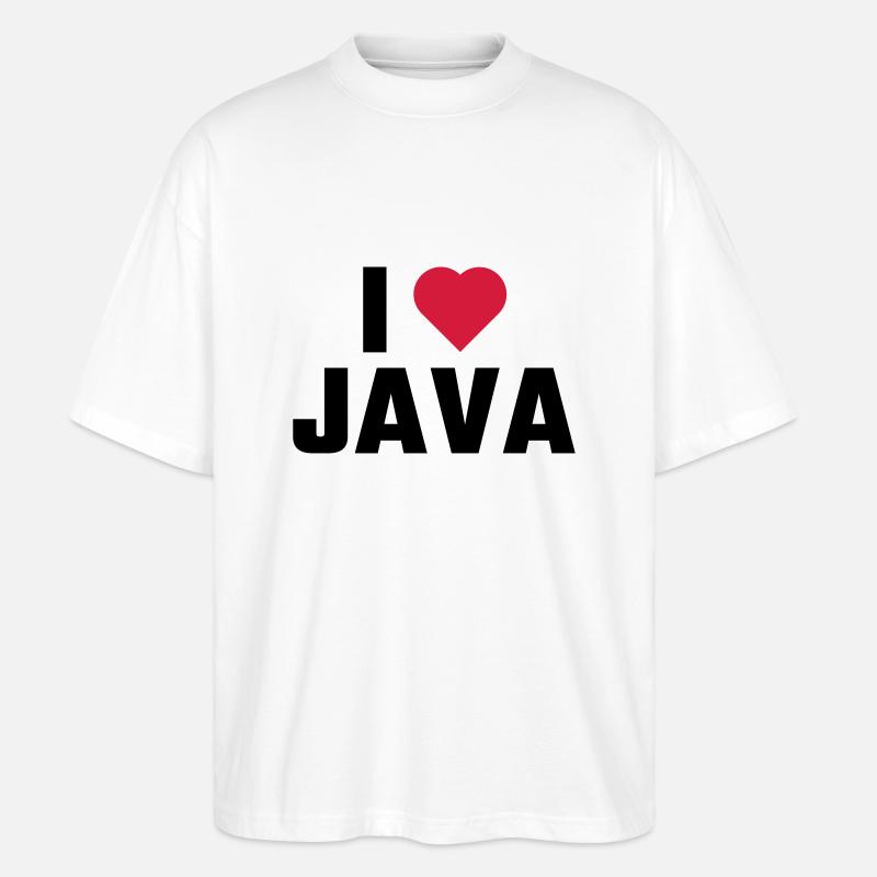 Ich liebe Java - Stanley/Stella Oversized Unisex Bio T-Shirt Blaster 2.0 - Weiß