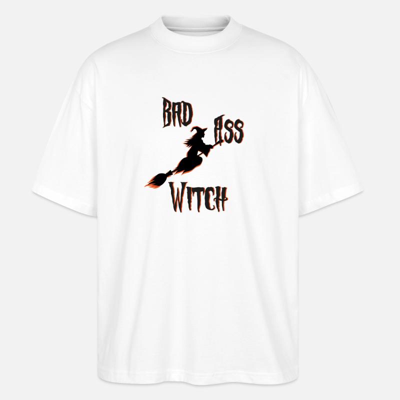 Bad Ass Witch Halloween - Stanley/Stella Oversized Unisex Bio T-Shirt Blaster 2.0 - Weiß