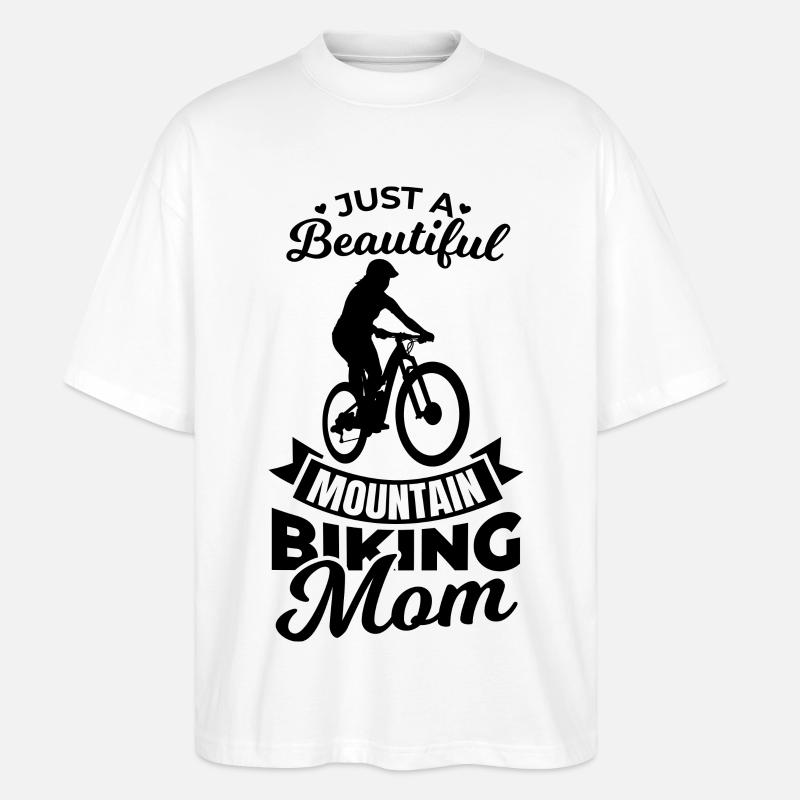 Mountainbiking Mutter - Stanley/Stella Oversized Unisex Bio T-Shirt Blaster 2.0 - Weiß