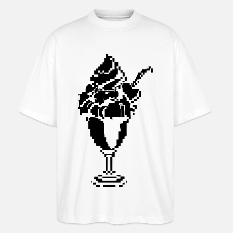 Eisbecher Pixel - Stanley/Stella Oversized Unisex Bio T-Shirt Blaster 2.0 - Weiß