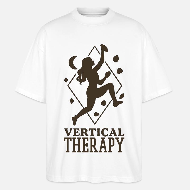 Vertical Therapy: Bouldering & Climbing Boho Design - Stanley/Stella Oversized Unisex Organic T-shirt Blaster 2.0 - white
