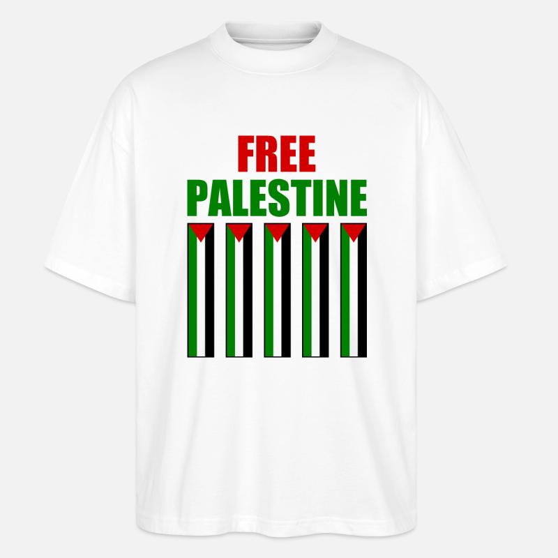 Free palestine - Stanley/Stella Oversized Unisex Bio T-Shirt Blaster 2.0 - Weiß