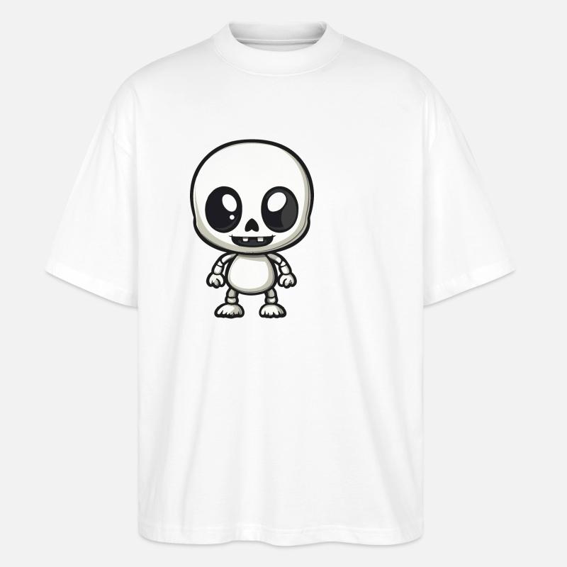 Zombie Halloween Skeleton Comic - Stanley/Stella Oversized Unisex Organic T-shirt Blaster 2.0 - white