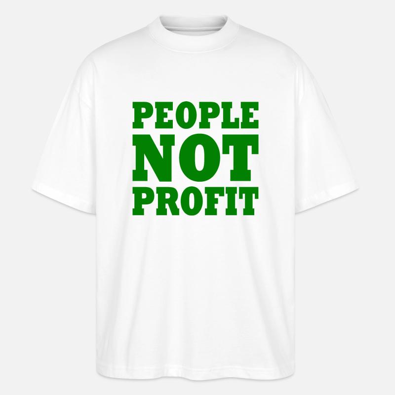 People not profit - Stanley/Stella Oversized Unisex Bio T-Shirt Blaster 2.0 - Weiß