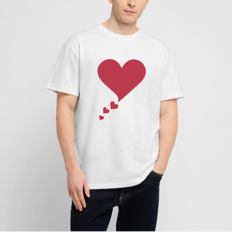 Text bubble hearts, comic bubble, speech bubble, Stanley/Stella Oversized Unisex Organic T-shirt Blaster 2.0