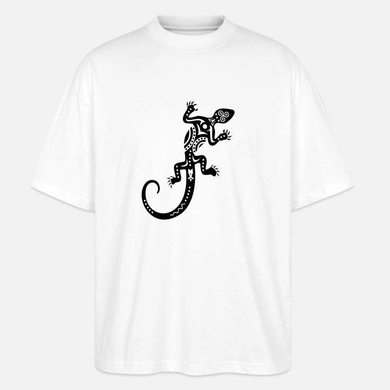 lézard - T-shirt bio Blaster 2.0 coupe oversize Stanley/Stella Unisexe - blanc