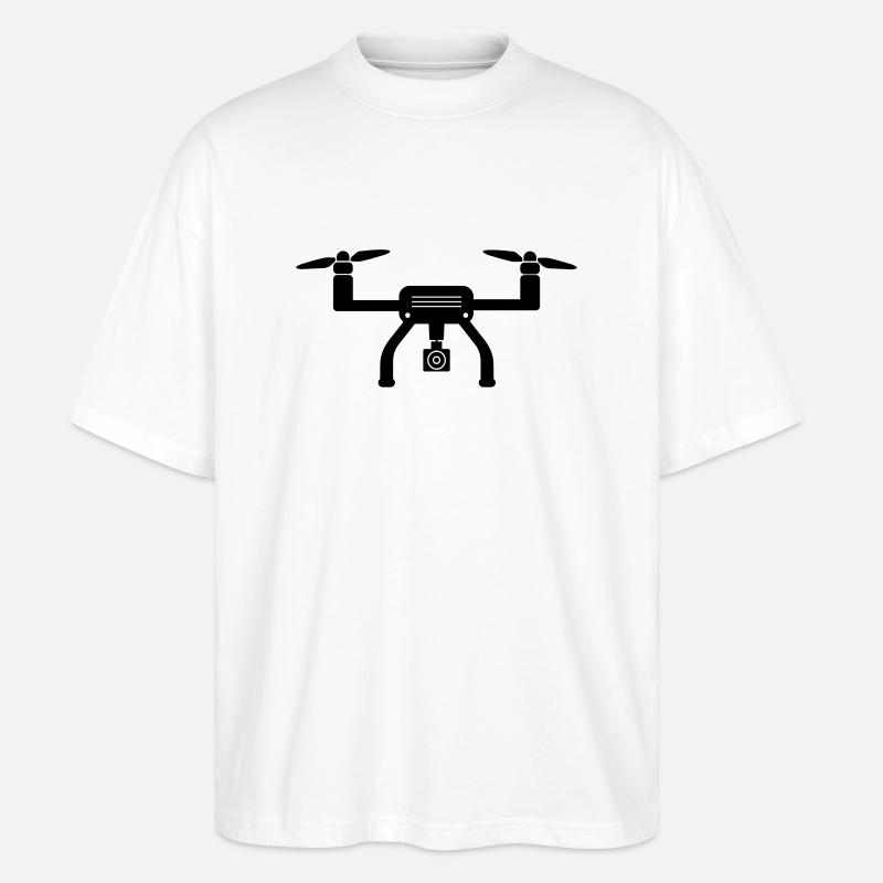 Drohne - Stanley/Stella Oversized Unisex Bio T-Shirt Blaster 2.0 - Weiß