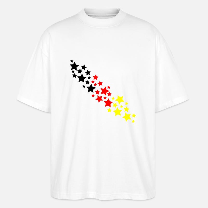 Deutschland Sterne - Stanley/Stella Oversized Unisex Bio T-Shirt Blaster 2.0 - Weiß