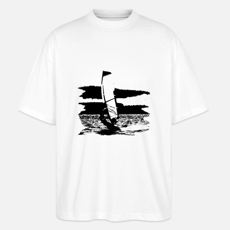 Windsurfer - Stanley/Stella Oversized Unisex Bio T-Shirt Blaster 2.0 - Weiß