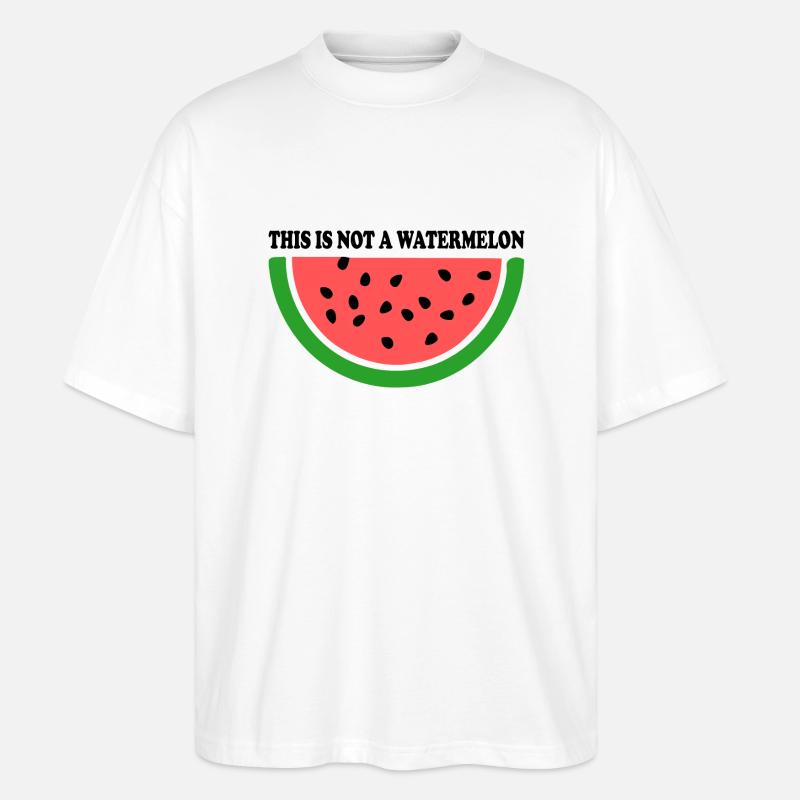 THIS IS NOT A WATERMELON - Stanley/Stella Oversized Unisex Bio T-Shirt Blaster 2.0 - Weiß