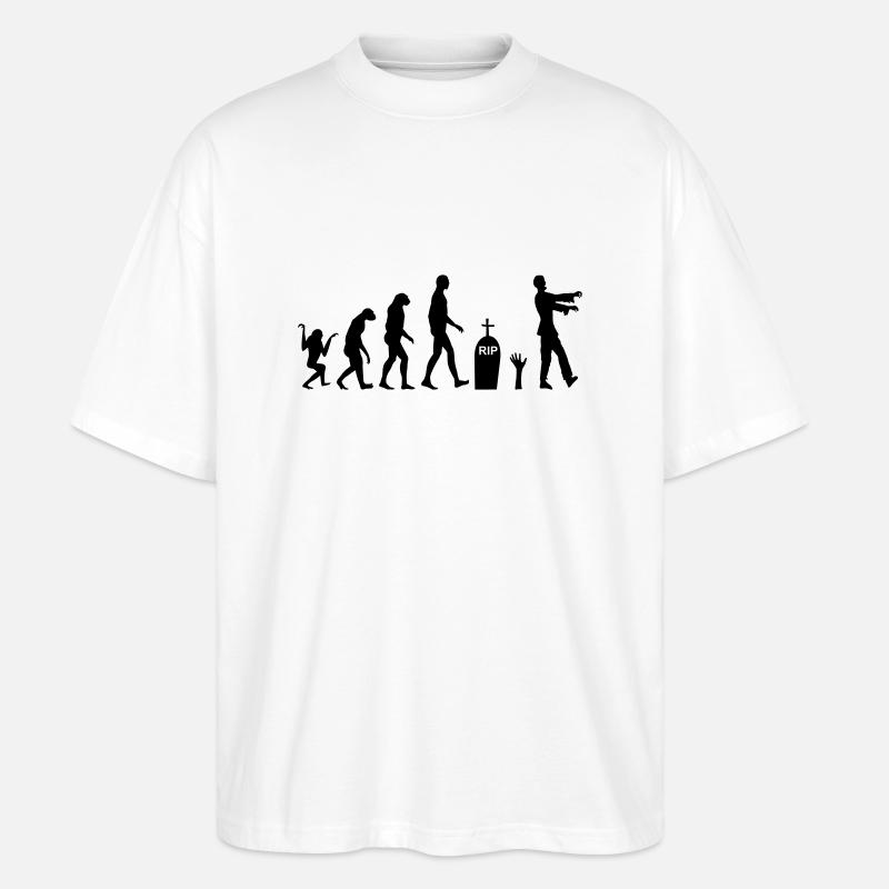 Zombie Evolution 2 - Stanley/Stella Oversized Unisex Organic T-shirt Blaster 2.0 - white
