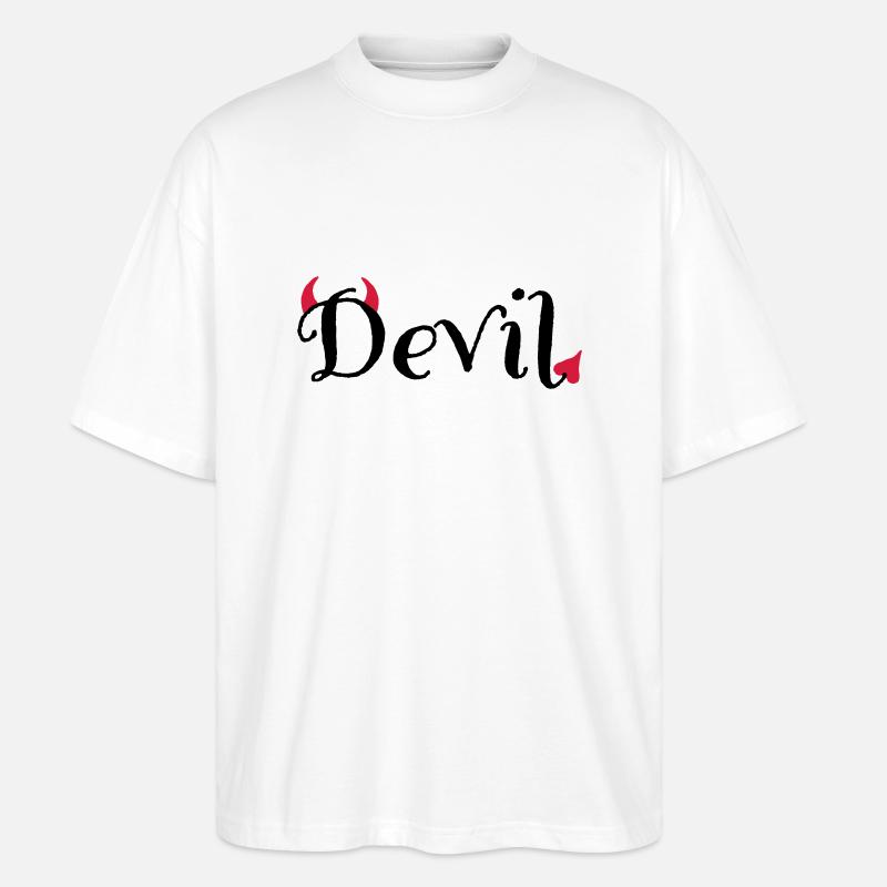 Devil - Stanley/Stella Oversized Unisex Bio T-Shirt Blaster 2.0 - Weiß