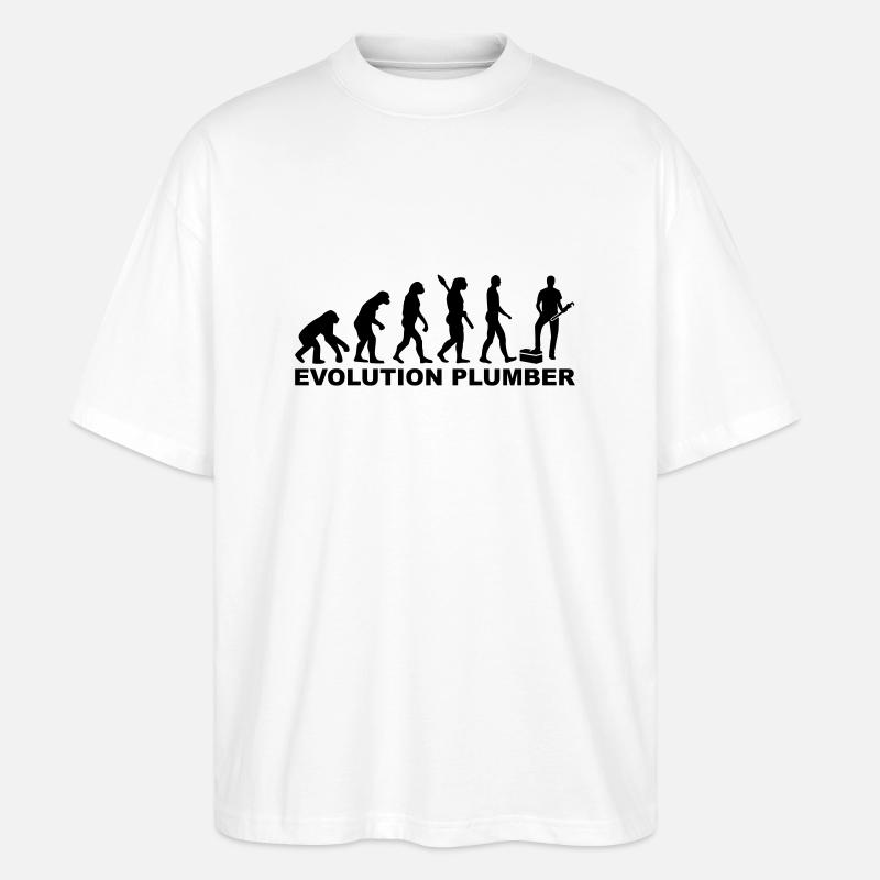 Klempner - Stanley/Stella Oversized Unisex Bio T-Shirt Blaster 2.0 - Weiß