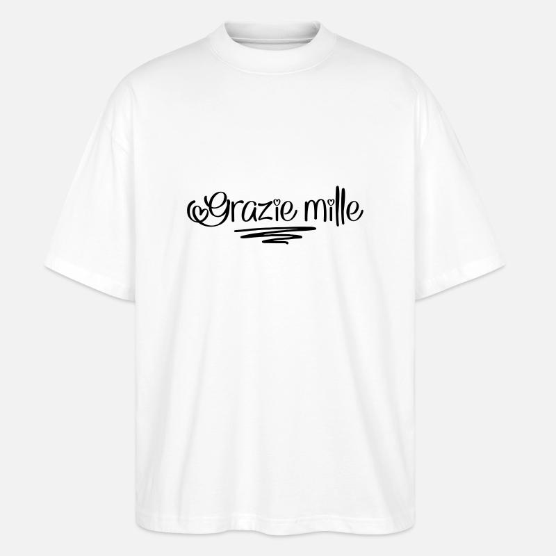Danke schön - Stanley/Stella Oversized Unisex Bio T-Shirt Blaster 2.0 - Weiß