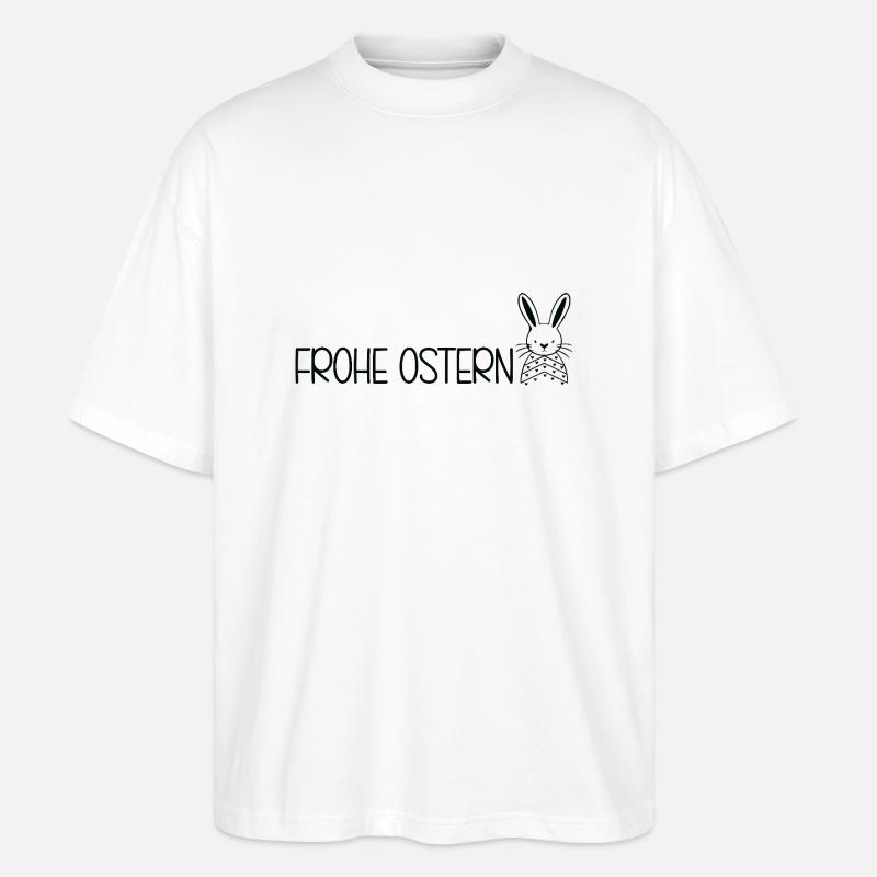 Frohe Ostern 🐰🌸 - Stanley/Stella Oversized Unisex Bio T-Shirt Blaster 2.0 - Weiß