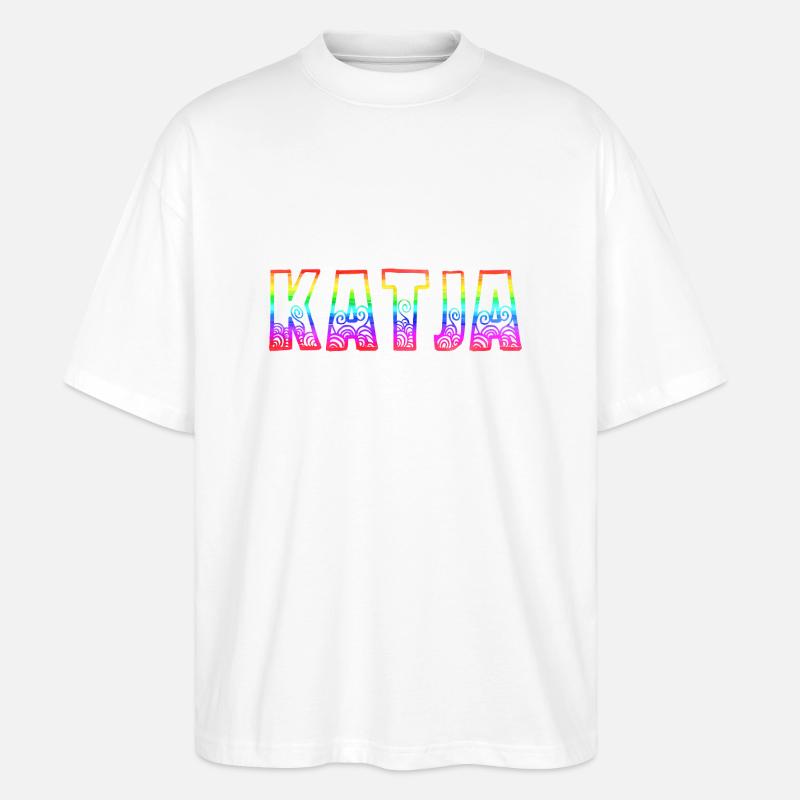 katja rs regenbogen - Stanley/Stella Oversized Unisex Bio T-Shirt Blaster 2.0 - Weiß