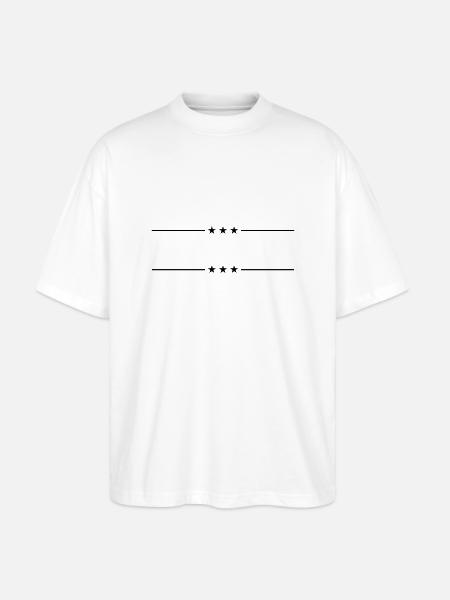 frei sterne strich - Stanley/Stella Oversized Unisex Bio T-Shirt Blaster 2.0 - Weiß