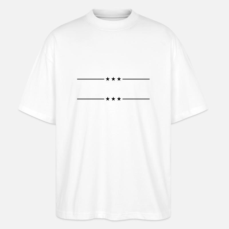 frei sterne strich - Stanley/Stella Oversized Unisex Bio T-Shirt Blaster 2.0 - Weiß