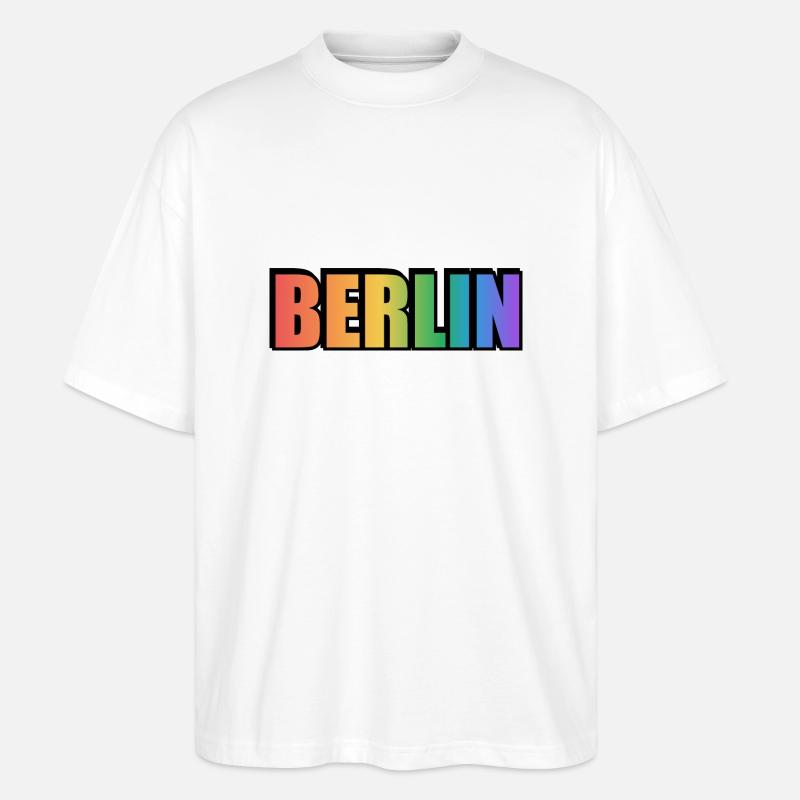 Schwules Berlin - Stanley/Stella Oversized Unisex Bio T-Shirt Blaster 2.0 - Weiß