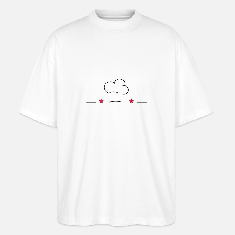 Kochmütze mit Sternen - Stanley/Stella Oversized Unisex Bio T-Shirt Blaster 2.0 - Weiß