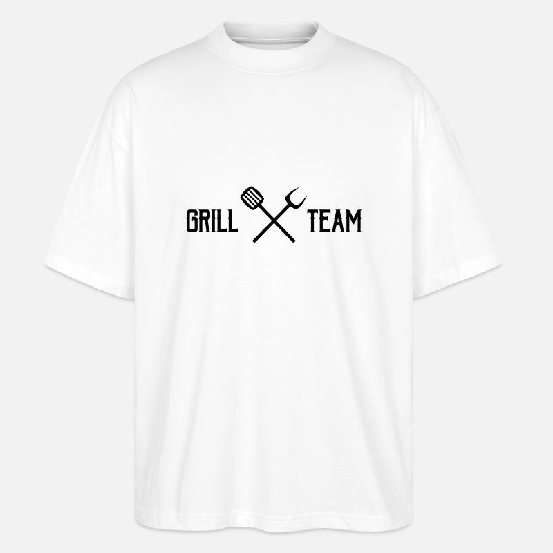 L’équipe Grill - T-shirt bio Blaster 2.0 coupe oversize Stanley/Stella Unisexe - blanc