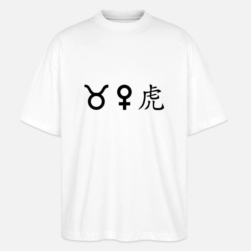 stier venus tiger - Stanley/Stella Oversized Unisex Bio T-Shirt Blaster 2.0 - Weiß