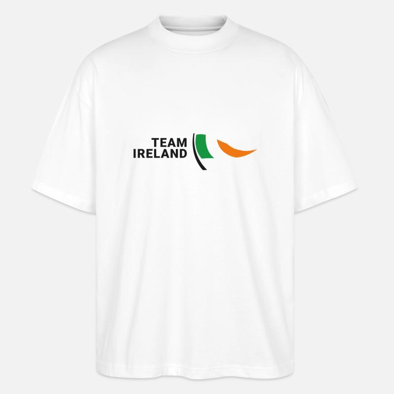 Équipe d’Irlande - T-shirt bio Blaster 2.0 coupe oversize Stanley/Stella Unisexe - blanc