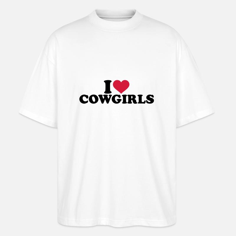 Cowboy - Stanley/Stella Oversized Unisex Bio T-Shirt Blaster 2.0 - Weiß