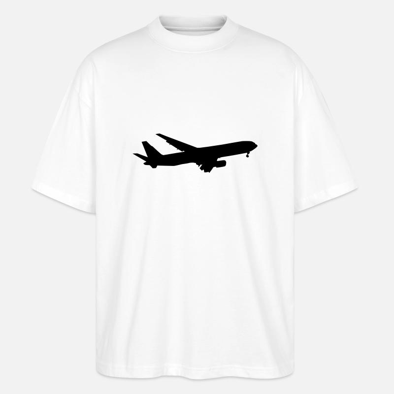 airplane silhouette - Stanley/Stella Oversized Unisex Bio T-Shirt Blaster 2.0 - Weiß