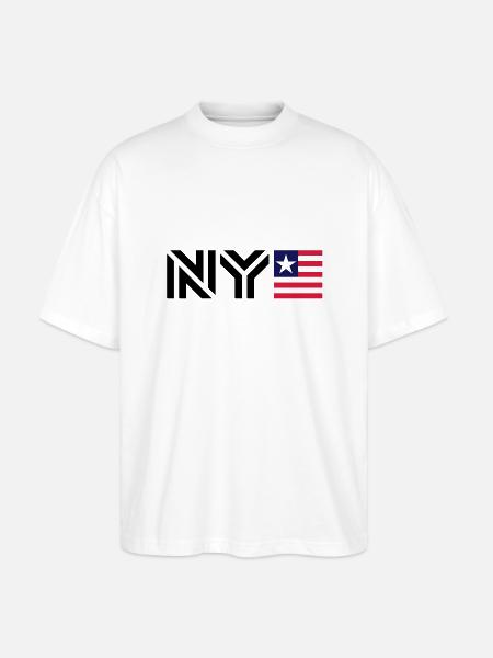 New York__V004 - Stanley/Stella Oversized Unisex Bio T-Shirt Blaster 2.0 - Weiß