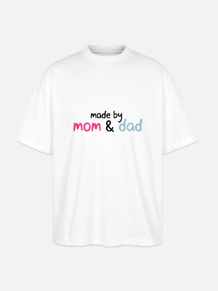 made by mom & dad - Stanley/Stella Oversized Unisex Organic T-shirt Blaster 2.0 - white