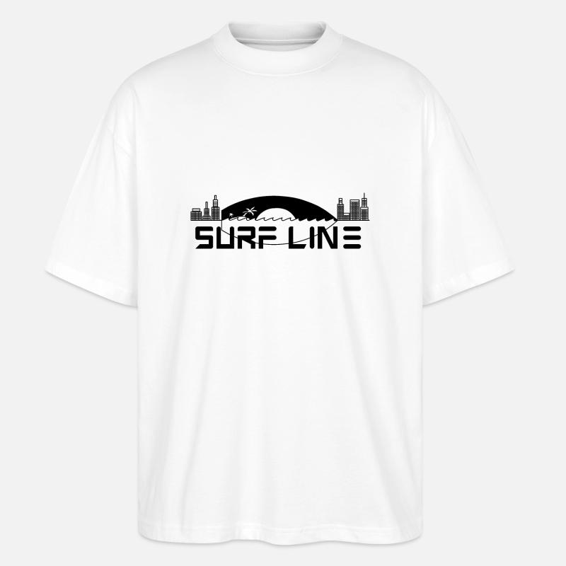 Surfline 3 Black version - T-shirt bio Blaster 2.0 coupe oversize Stanley/Stella Unisexe - blanc