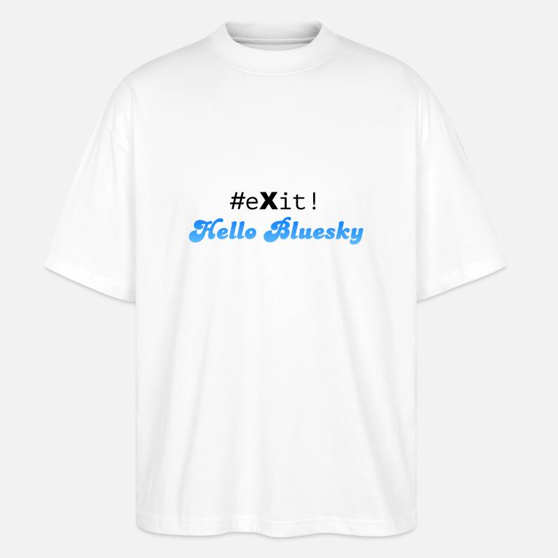 #eXit! - Stanley/Stella Oversized Unisex Organic T-shirt Blaster 2.0 - white
