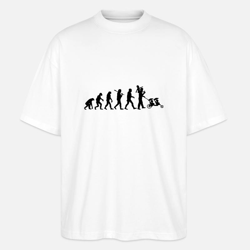 evolution daddy famille nombreuse - T-shirt bio Blaster 2.0 coupe oversize Stanley/Stella Unisexe - blanc