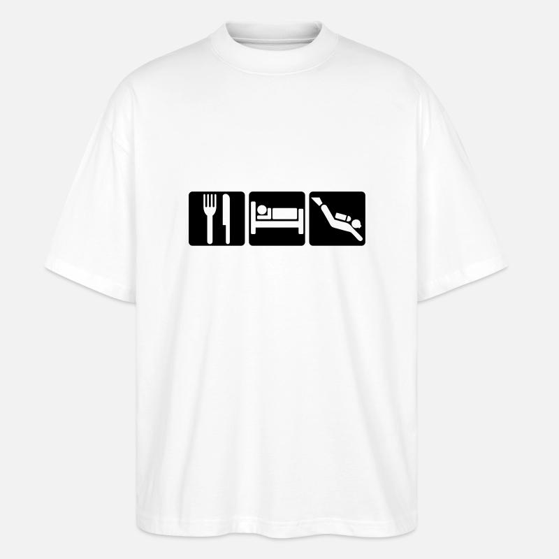 EAT SLEEP DIVE 2 - Stanley/Stella Oversized Unisex Bio T-Shirt Blaster 2.0 - Weiß