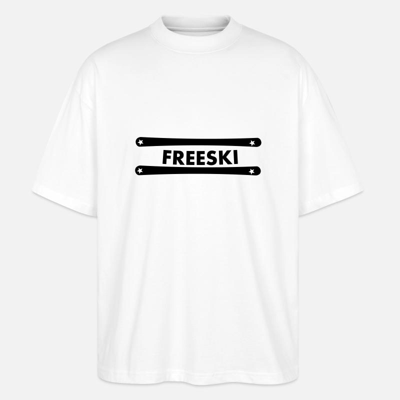 SKI,APRES SKI,SCHNEE,BERGE,FREESKI,TELEMARK,0815 - Stanley/Stella Oversized Unisex Bio T-Shirt Blaster 2.0 - Weiß