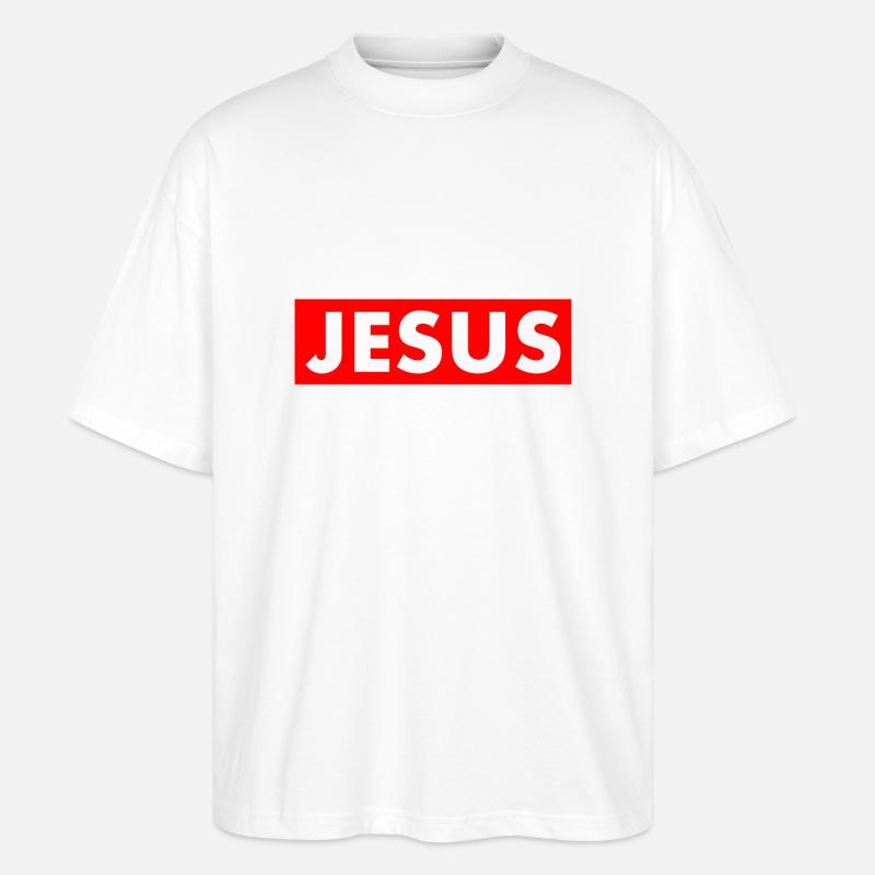 Jesus - Stanley/Stella Oversized Unisex Bio T-Shirt Blaster 2.0 - Weiß