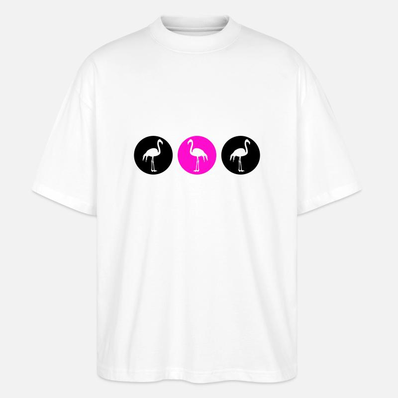 flamingos design 2 - Stanley/Stella Oversized Unisex Bio T-Shirt Blaster 2.0 - Weiß
