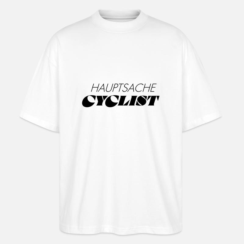 HAUPTSACHE CYCLIST - Stanley/Stella Oversized Unisex Bio T-Shirt Blaster 2.0 - Weiß
