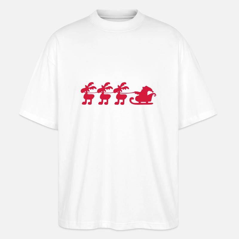 weihnachten - Stanley/Stella Oversized Unisex Bio T-Shirt Blaster 2.0 - Weiß
