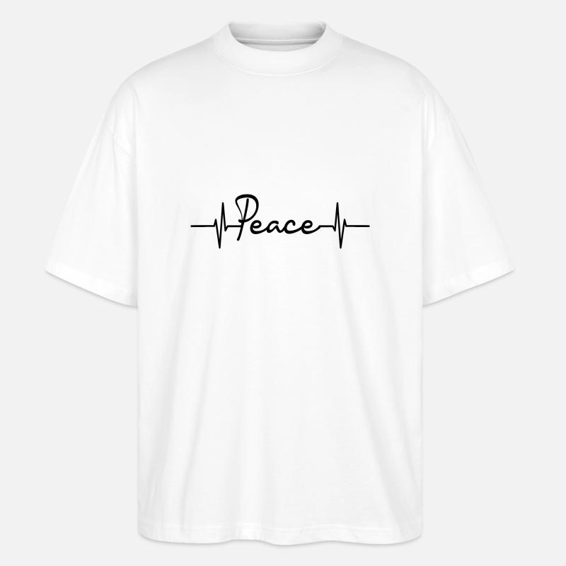 Peace - Stanley/Stella Oversized Unisex Bio T-Shirt Blaster 2.0 - Weiß