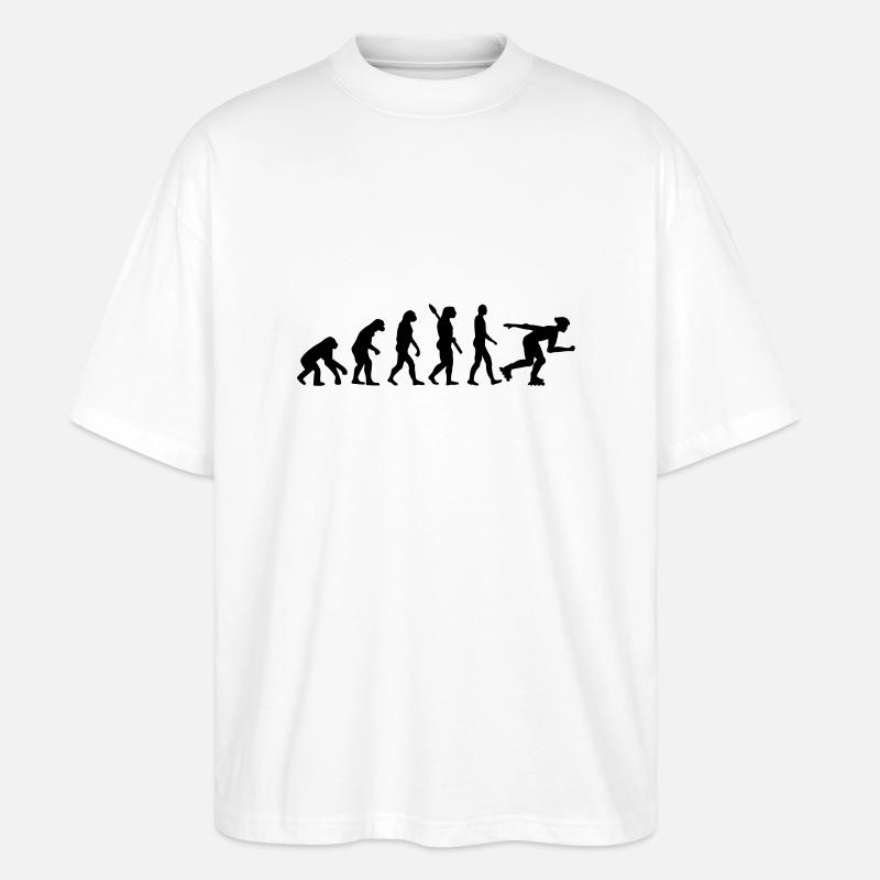 Évolution inline skating - T-shirt bio Blaster 2.0 coupe oversize Stanley/Stella Unisexe - blanc