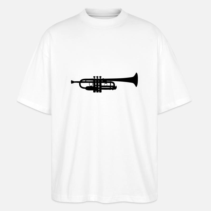 Trompete - Stanley/Stella Oversized Unisex Bio T-Shirt Blaster 2.0 - Weiß