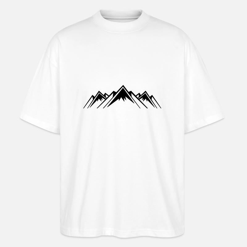 mountains icon - Stanley/Stella Oversized Unisex Bio T-Shirt Blaster 2.0 - Weiß