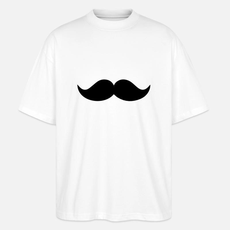 Mustache - Stanley/Stella Oversized Unisex Bio T-Shirt Blaster 2.0 - Weiß